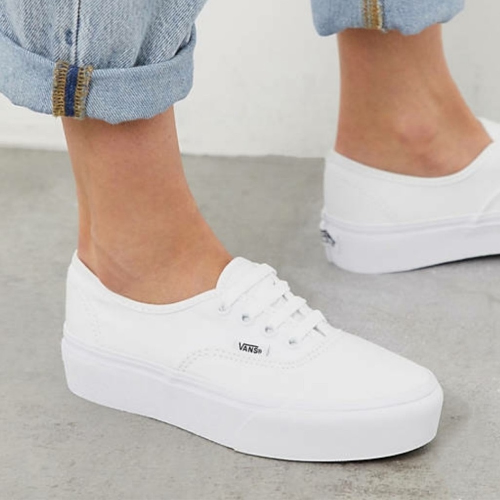 Vans Authentic Platform White Sneakers